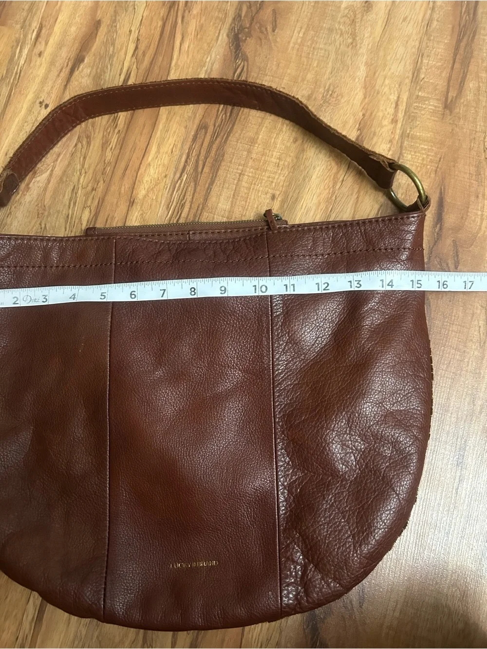 Vintage Y2K Lucky Brand Leather Hobo Shoulder Bag Purse